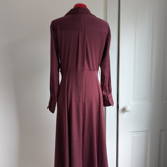 Banana Republic XS Maroon Charmeuse Dress - Picture 6 of 8